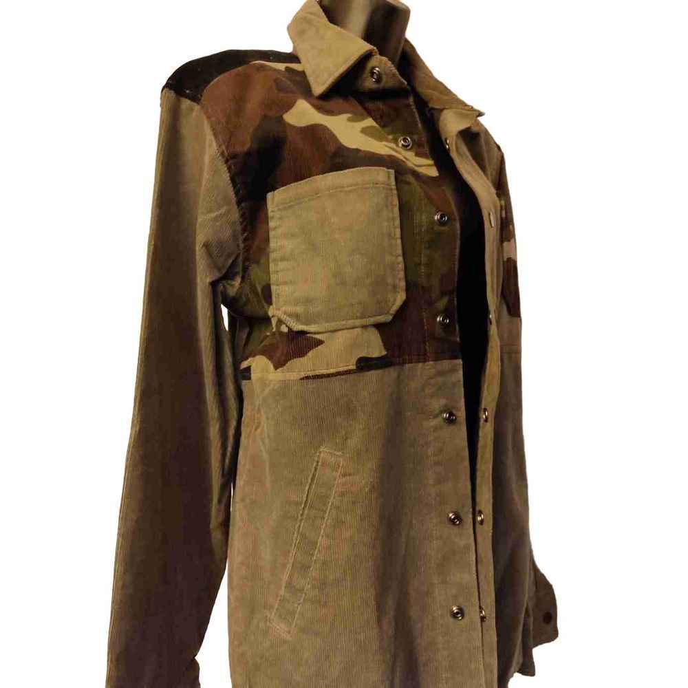 Corduroy Camo Unisex Shacket - Picture 2 of 7